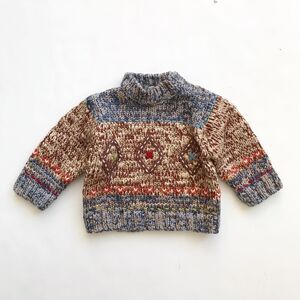 Catimini mock neck knit sweater EUC 6 months